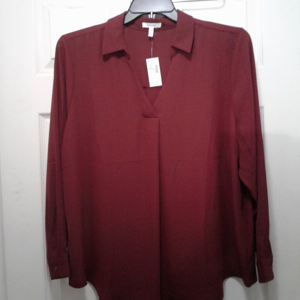 Maurices 1X Maroon Long Sleeve Shirt